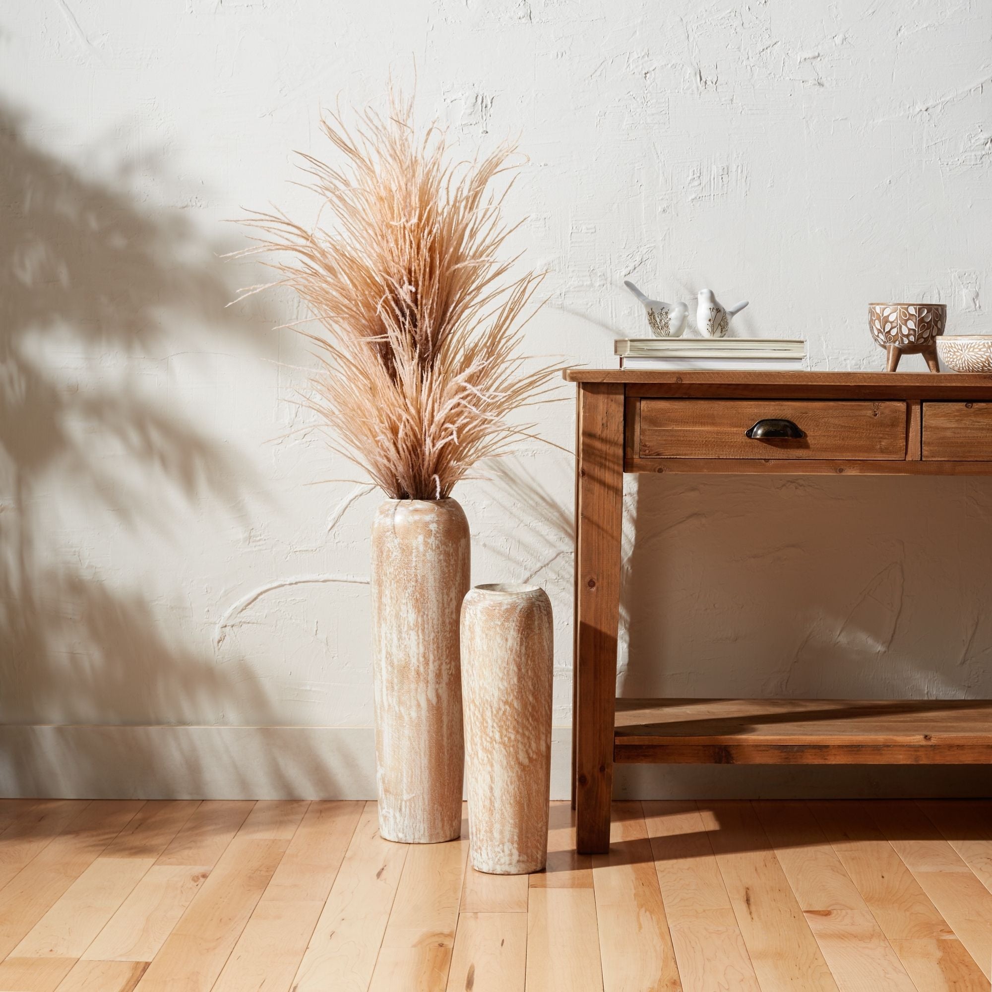 Vase 23.5”H Wood