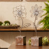 Floral Décor (Set of 2) 14.5”H Resin/Metal