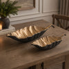 Leaf Platter (Set of 2) 24.5"L x 5.5"H, 31.75"L x 7"H Aluminum