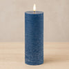 FIA Wick Candle BLUE (Set of 2) 3"D x 8"H Wax/Plastic 2 C Batteries Not Included