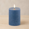 FIA Wick Candle BLUE (Set of 2) 3"D x 4"H Wax/Plastic 2 C Batteries Not Included