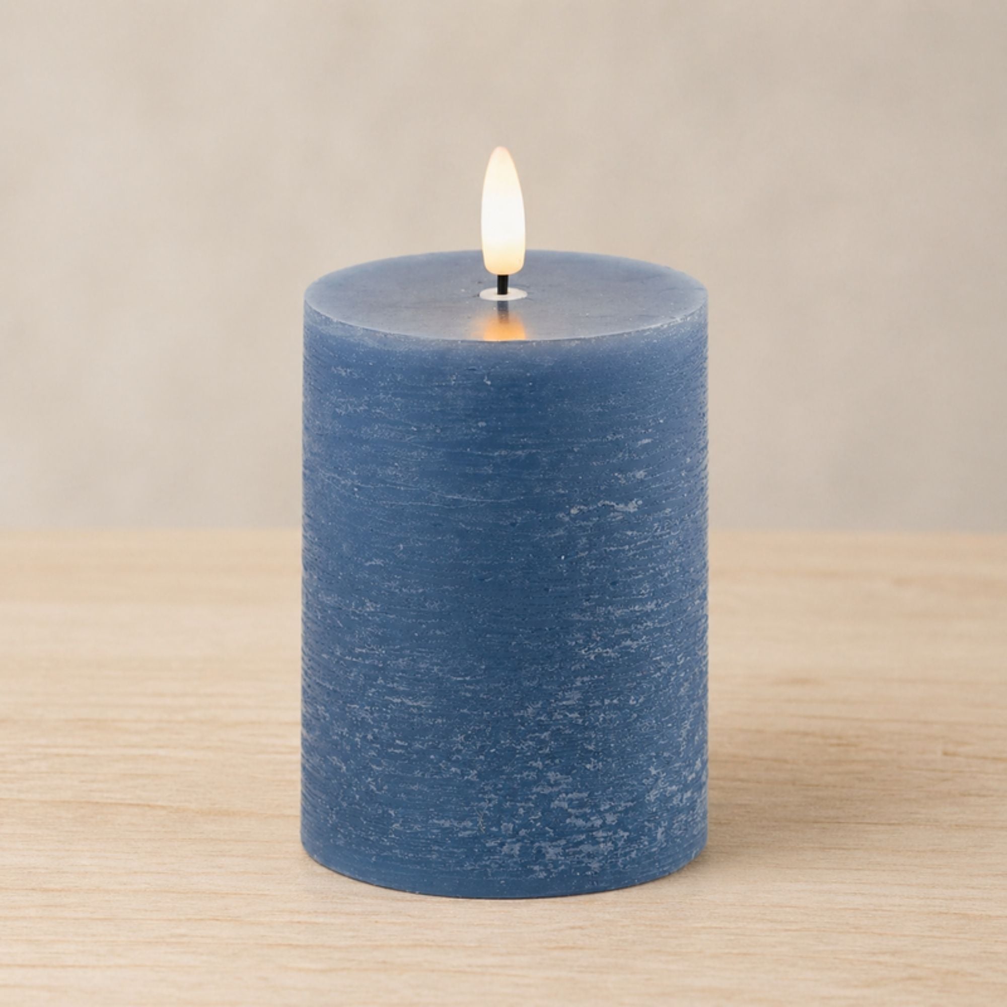 FIA Wick Candle BLUE (Set of 2) 3"D x 4"H Wax/Plastic 2 C Batteries Not Included