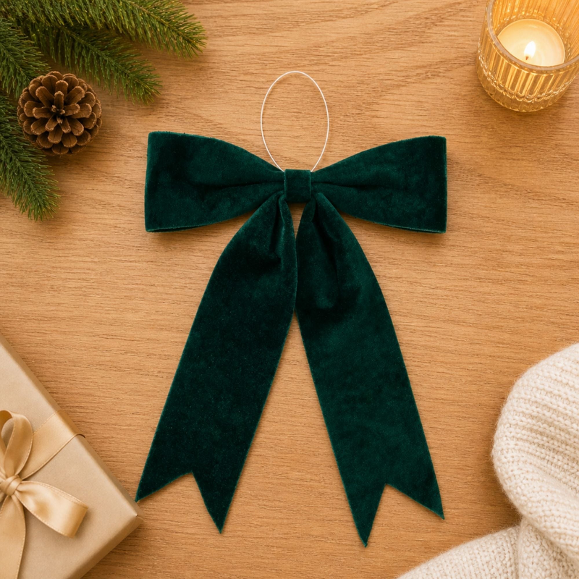 Bow Ornament (Set of 2) 16"W x 16.5"H Polyester