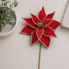 Poinsettia Stem (Set of 2) 15”H Polyester
