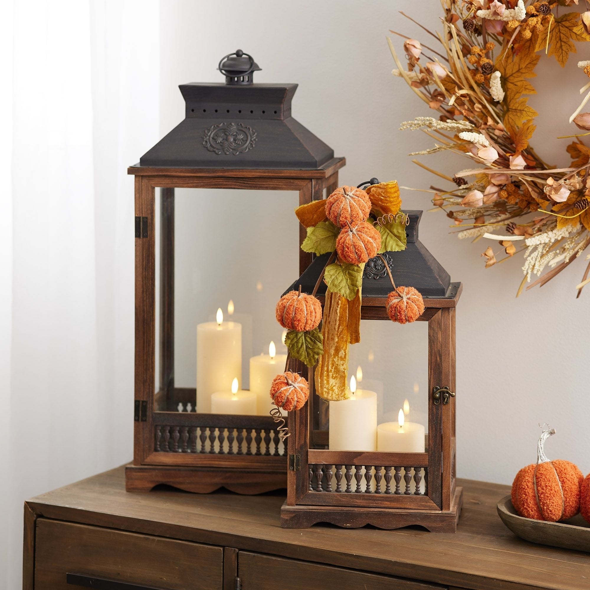 Pumpkin Spray (Set of 2) 30.5”H Polyester/Foam
