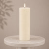 FIA Wick Candle CREAM (Set of 2) 3"D x 8"H Wax/Plastic 2 C Batteries Not Included