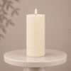 FIA Wick Candle CREAM (Set of 2) 3"D x 6"H Wax/Plastic 2 C Batteries Not Included