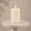 FIA Wick Candle CREAM (Set of 2) 3" x 4"H Wax/Plastic 2 C Batteries Not Included