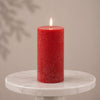 FIA Wick Candle RED (Set of 2) 3"D x 6"H Wax/Plastic 2 C Batteries Not Included