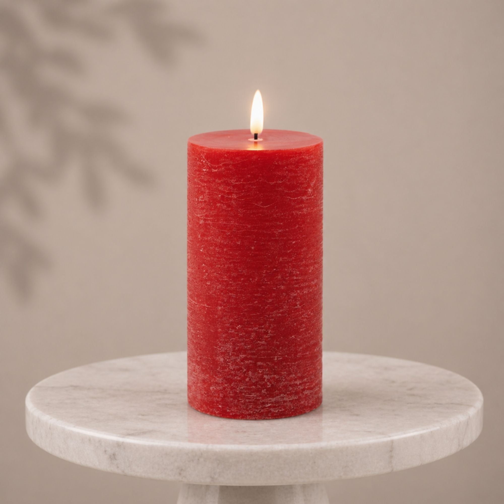 FIA Wick Candle RED (Set of 2) 3"D x 6"H Wax/Plastic 2 C Batteries Not Included