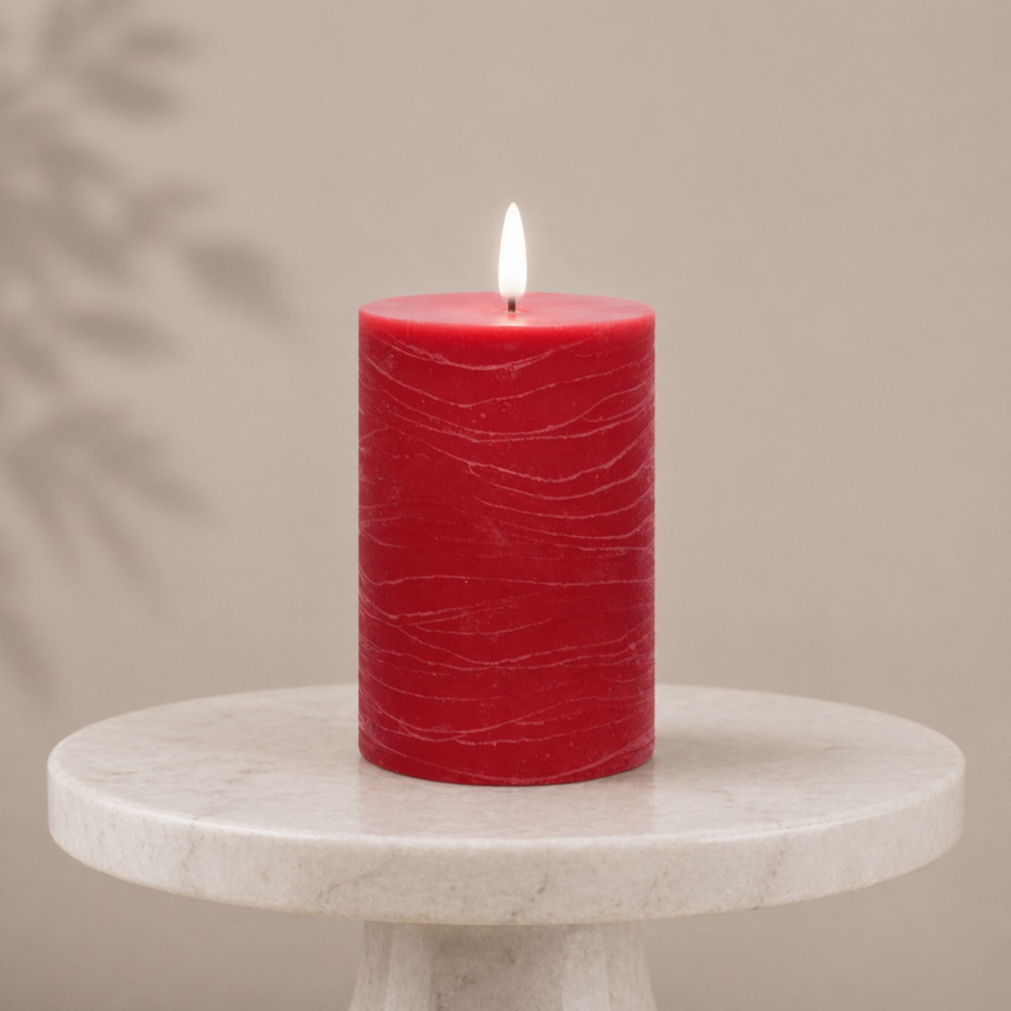 FIA Wick Candle RED (Set of 2) 3" x 4"H Wax/Plastic 2 C Batteries Not Included