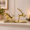 Deer w/Sleigh 25.5"L x 17"H Iron