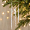 Icicle Ornament (Set of 18) 7.5"H, 9.5"H, 11.5"H Glass