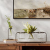 Triple Vase in Stand 19.75"L x 7"H Iron/Glass