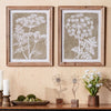 Floral Frame (Set of 2) 21.75"L x 27.5"H Wood/MDF/Paper