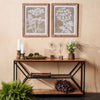 Floral Frame (Set of 2) 21.75"L x 27.5"H Wood/MDF/Paper