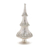 Silver Beaded Glass Holiday Tree (Set of 2)