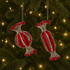 Candy Ornament (Set of 12) 3.5"H, 4"H Glass