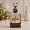 LED Snow Globe w/Deer 11"H Plastic 3 AA Batteries Not Included/USB Cord Included 6 Hr Timer