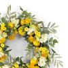 Lemon Floral Wreath 28"D