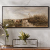 Cow and Stream Print 37.25"L x 17"H Canvas/Plastic