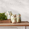 Owl (Set of 3) 6.75"H, 7"H, 7.25"H Terra Cotta
