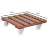 15.4" Terra Cotta Square WPC Plant Caddy