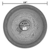 28" Red/Charcoal Fiber Clay Birdbath on Black Metal Base