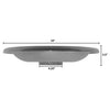 28" Azure Fiber Clay Birdbath on Black Metal Base