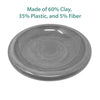 28" Azure Fiber Clay Birdbath on Black Metal Base