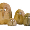 Family of Boulder Angry Birds 4 Pcs 4"6"8"12"