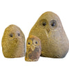 Family of Boulder Owls 3 Pcs 6"8"12"