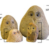 Family of Boulder Owls 4 Pcs 4"6"8"12"