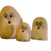 Family of Boulder Standing Hedgehogs 3 Pcs 6"8"12"