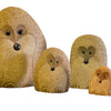 Family of Boulder Standing Hedgehogs 4 Pcs 4"6"8"12"