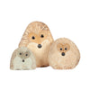 Family of Boulder Standing Hedgehogs 3 Pcs 4"6"8"