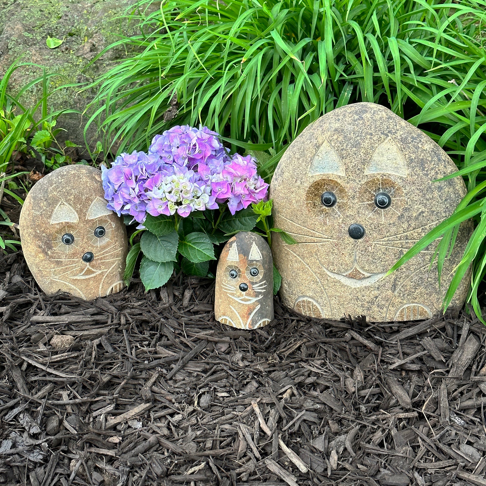 Family of Boulder Cats 3 Pcs 6"8"12"
