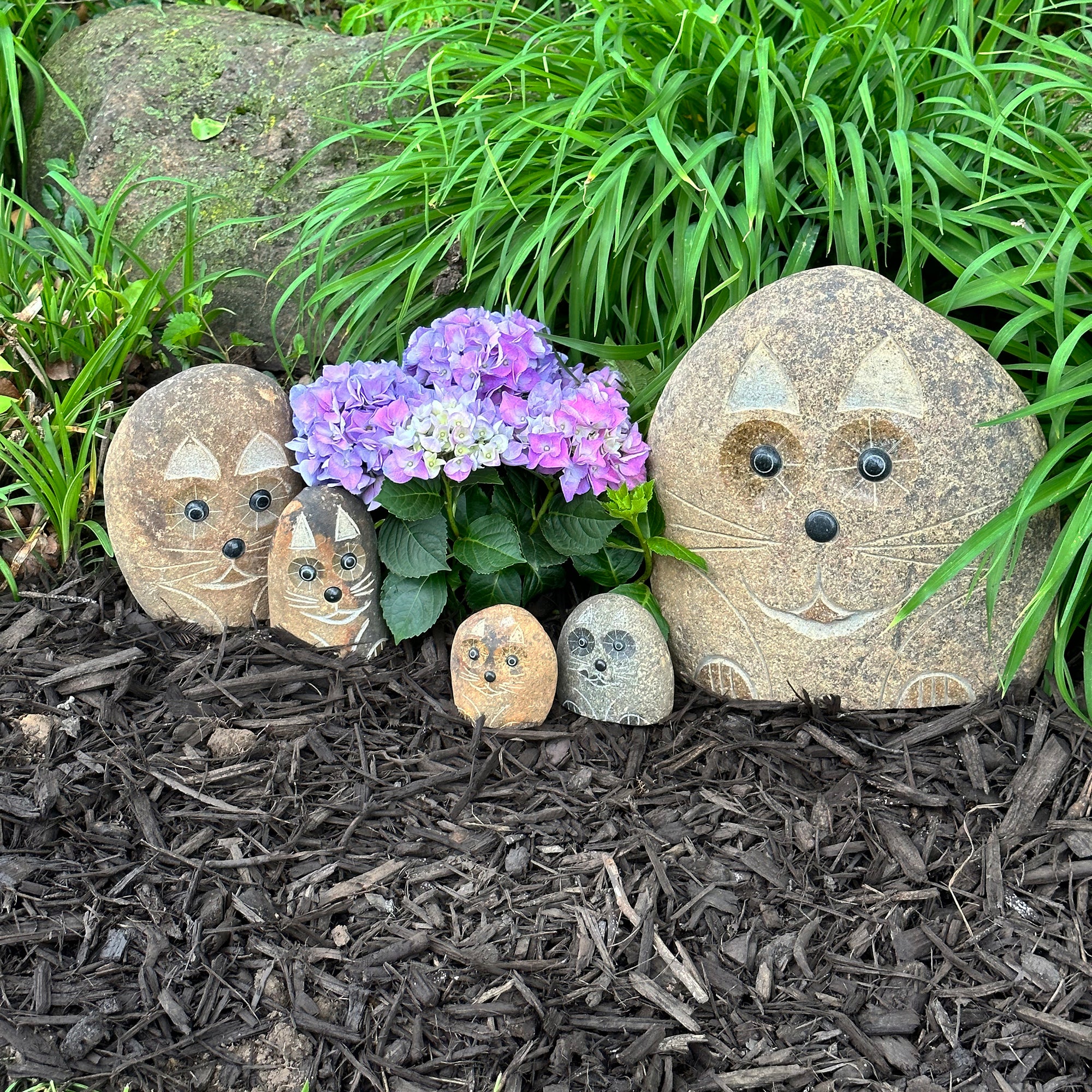Family of Boulder Cats 5 Pcs 4"x26"8"12"