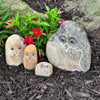 Family of Boulder Owls 4 Pcs 4"6"8"12"