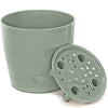 7" Sage Green Round Self-Watering Bamboo Pot