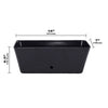 16" Black Rectangular Self-Watering Bamboo Planter