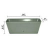 16" Sage Green Rectangular Self-Watering Bamboo Planter