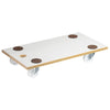23" x 12" White Wood Moving Dolly