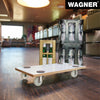 23" x 12" White Wood Moving Dolly