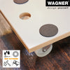 23" x 12" White Wood Moving Dolly