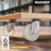 23" x 12" White Wood Moving Dolly