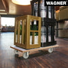 23" x 12" White Wood Moving Dolly